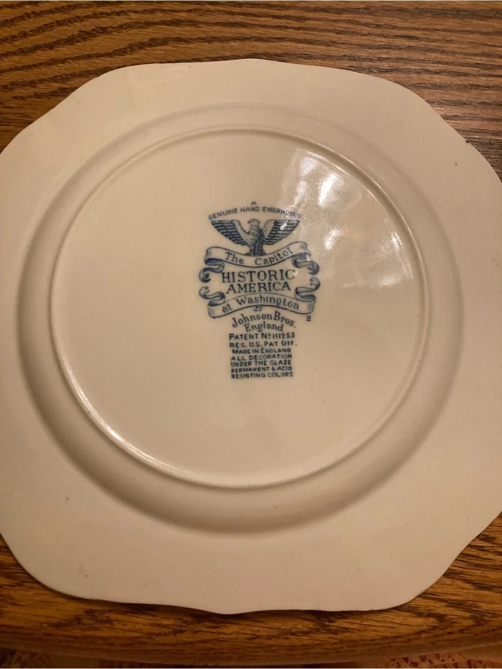Blue Transferware Decorative Plate with Scenic Motif